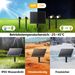 Glitzerlife Solarlampen Für Außen Solar Gartenleuchte 2ER - LED Solarleuchten Strahler Warmweiß IP65 Wasserdichte Gartenbeleuchtung Mit Erdspieß 2 Modi Für Gehweg_voghion.com
