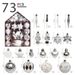 Christmas Decorations, House Painting 73PCS Christmas Ball Set Gift Package, Christmas Tree Pendant._voghion.com