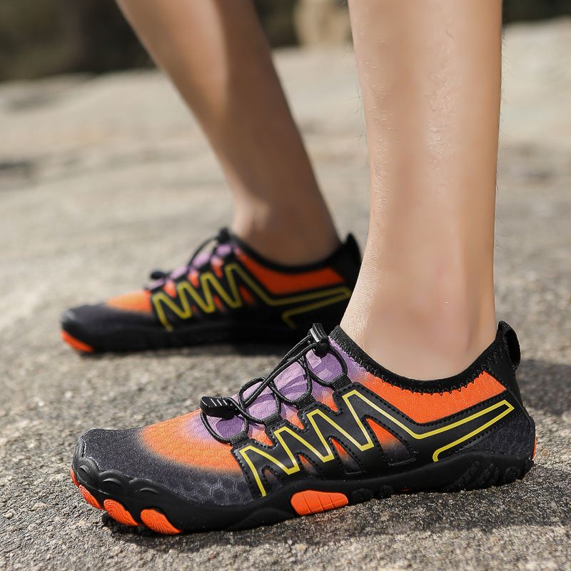 Five-Finger Couple Style Wading Snorkeling Rafting Fishing Stream Trekking Diving Shoes Beach Surfing Lace-Up Non-Slip_voghion.com