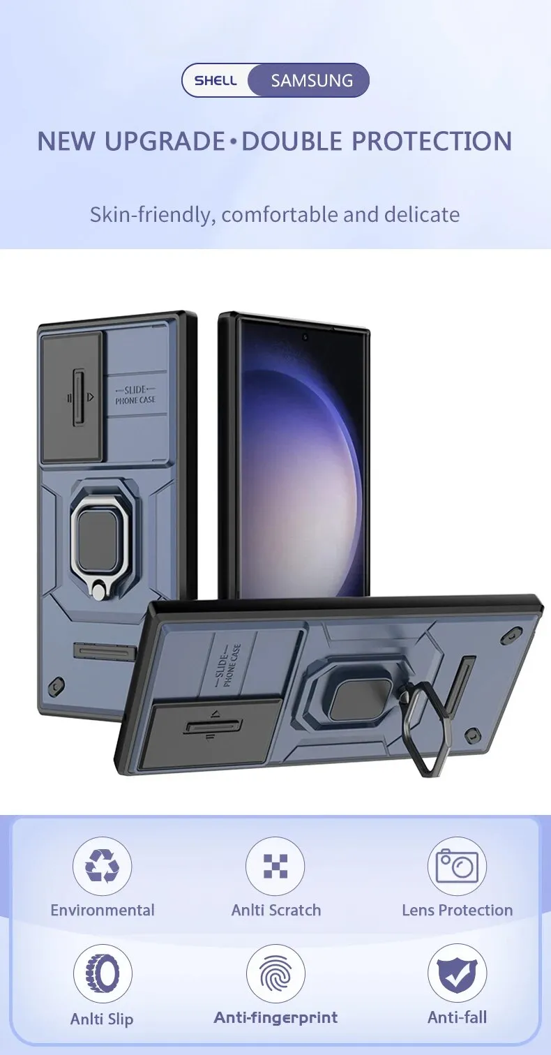 Bananq – coque de caméra à objectif coulissant, étui avec anneau Ultra magnétique pour Samsung A54 A34 A24 A14 A13 4G 5G M34 S24 S23 Plus_voghion.com