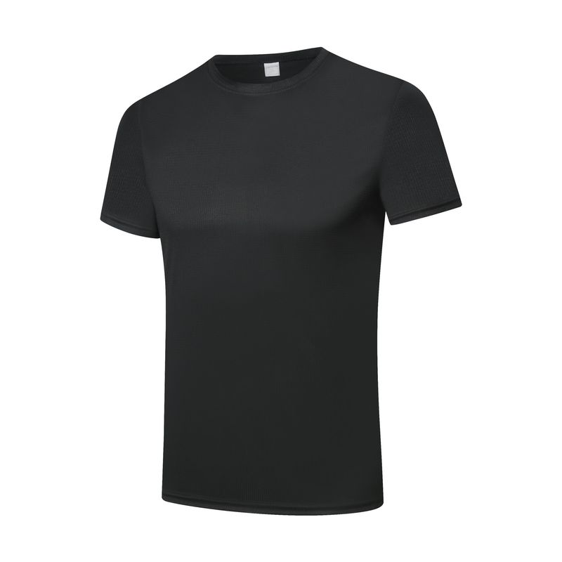T-shirt de sport pour homme, séchage rapide, fitness, course à pied, entraînement, polyester, respirant, ample, manches courtes, pois_voghion.com