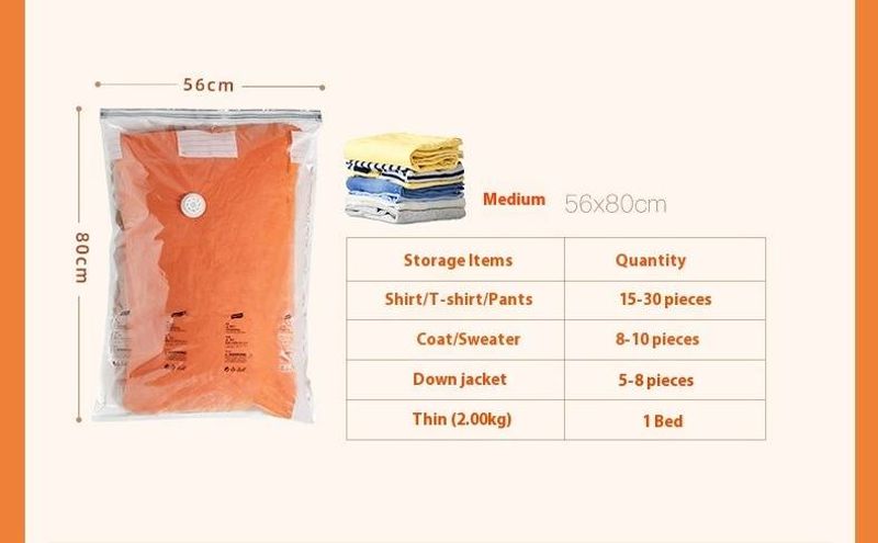 Vacuum Storage Bags - Space-Saving Compression For Clothes, Blankets, Travel & Moving (Set Of 5, Heavy-Duty)​​_voghion.com