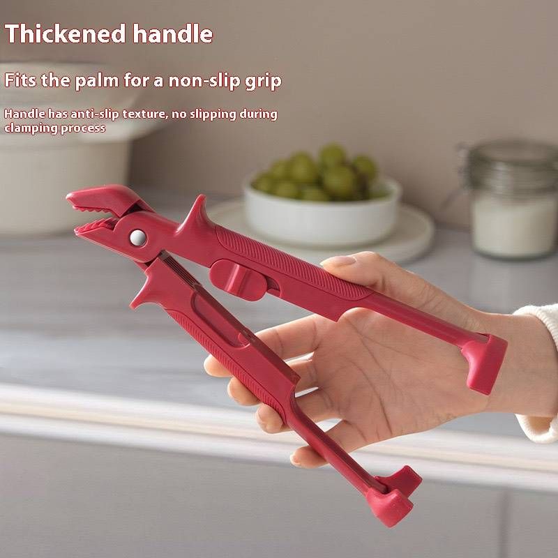 Heat-Resistant Silicone Bowl & Plate Tongs – Non-Slip Grip For Hot Dishes, Steamed Eggs & Kitchen Safety (Red/Beige, BPA-Free, Dishwasher Safe)​_voghion.com