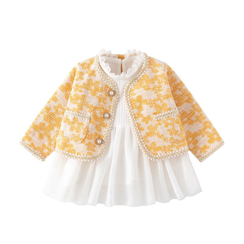 Mädchen Herbst Kleidung Mode Baby Kinder Kleidung Kleine Duftende Wind Out Kleidung Mädchen Baby Frühling Und Herbst Zwei-stück Rock_voghion.com