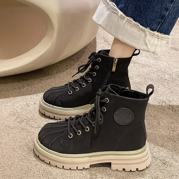 Martin Ddmywed Leather For Women Autumn And Winter New Items Internet Famous Big Yellow British Style Comfortable Short_voghion.com