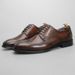 Men's Block GOOD YEAR Leather Shoes_voghion.com
