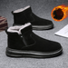 Winter New Shoes With Fleece Lining, Thickened Men's Cotton Shoes, Korean Style Trendy Warm Martin Bo, Casual Snow_voghion.com