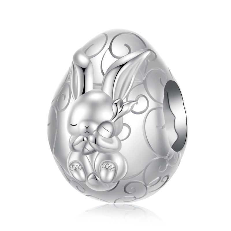 Breloque lapin de Pâques en argent sterling_voghion.com