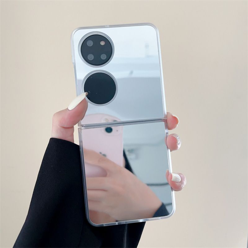 Simple mirror cross-border mobile phone case for Huawei p50 pocket folding screen pocket 2 protective case_voghion.com