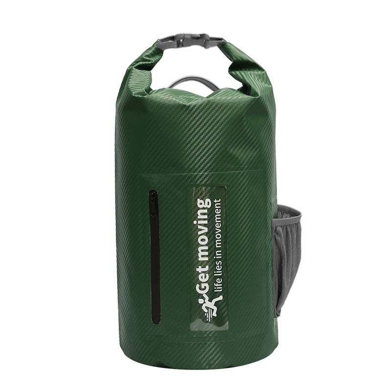Carbon Fiber Hand-held Bucket Waterproof Beach Drifting Swimming Bag, Outdoor Backpack_voghion.com