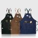 Chef, BBQ and Work Apron, 100% Cotton Canvas Large Apron with Pockets Grill and Cook - Adjustable Back Straps For Men, Women_voghion.com