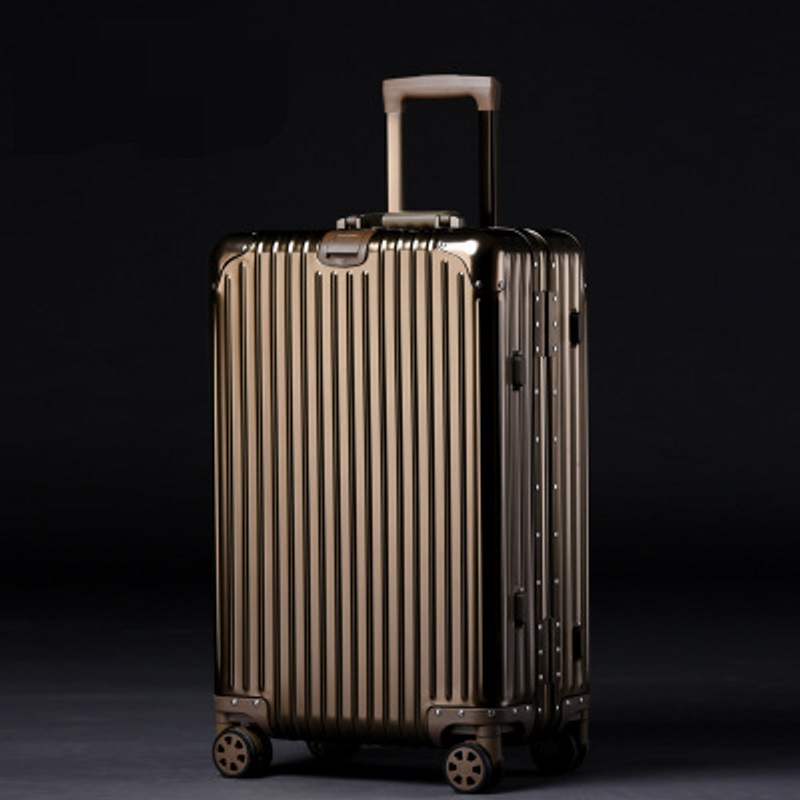 Luggage & Travel Bags Magnesium Alloy Trolley Case Universal Wheel Suitcase Men And Women 20 Password Boarding Suitcase 26 Inches One Piece_voghion.com