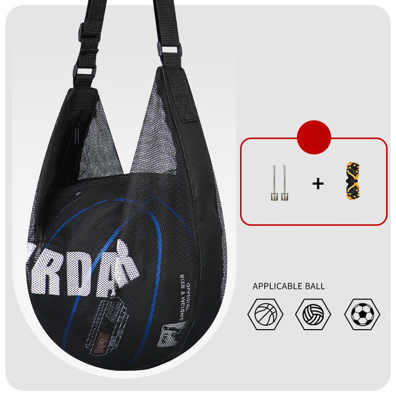 Basketball Tasche Eine Schulter Crossbody Training Sport Rucksack Student Kinder Fußball Volleyball Lagerung Tragbare Tasche Netz Tasche_voghion.com