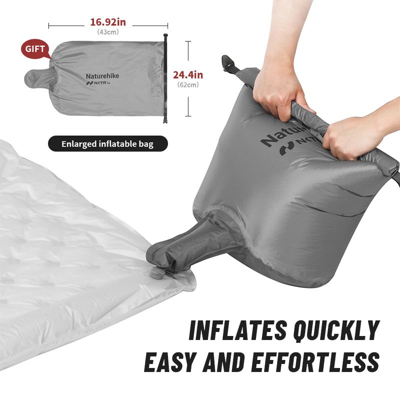 Naturehike Thermal 8.8 R Value Camping Sleeping Mat 4 Seasons Ultralight Self-Inflating Sleeping Mat Air Mattress_voghion.com