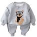 Completo due pezzi in cotone per bambini: felpa a maniche lunghe e pantaloni, completo unisex primavera/autunno (80-120 cm)_voghion.com