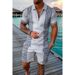 Polo da uomo 3D con stampa a catena | Completo a maniche corte slim fit_voghion.com