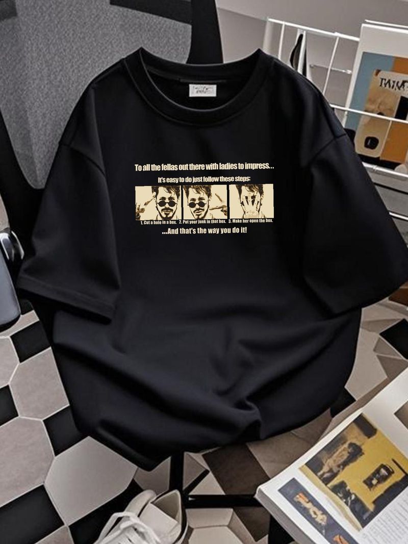 T-shirt Lonely Island Andy Samberg Drôle Taille Petit Trou Dans La Boîte Comédie Graphique Mode Polyvalent Confortable Décontracté Doux Respirant_voghion.com