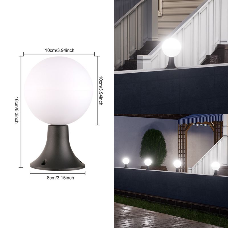 Luzes de jardim esféricas movidas a energia solar – Iluminação decorativa LED à prova d'água para cercas, caminhos e pátios – Opções branco quente/branco frio_voghion.com