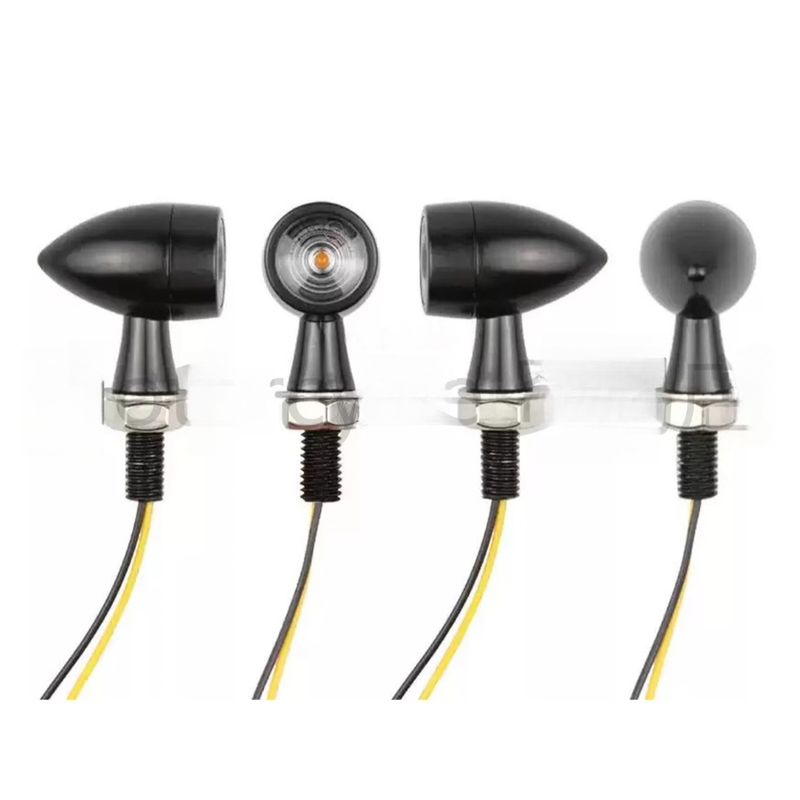 For Harley Honda Suzuki 2PC Motorcycle Mini LED Turn Signal Light 12V 8mm Moto Indicator Blinker Off-road Vehicle Singal Lamp_voghion.com