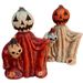 Resin Pumpkin Head Wizard Statue - Halloween Cloak Home Entrance Tabletop Decor Hot Selling Item_voghion.com