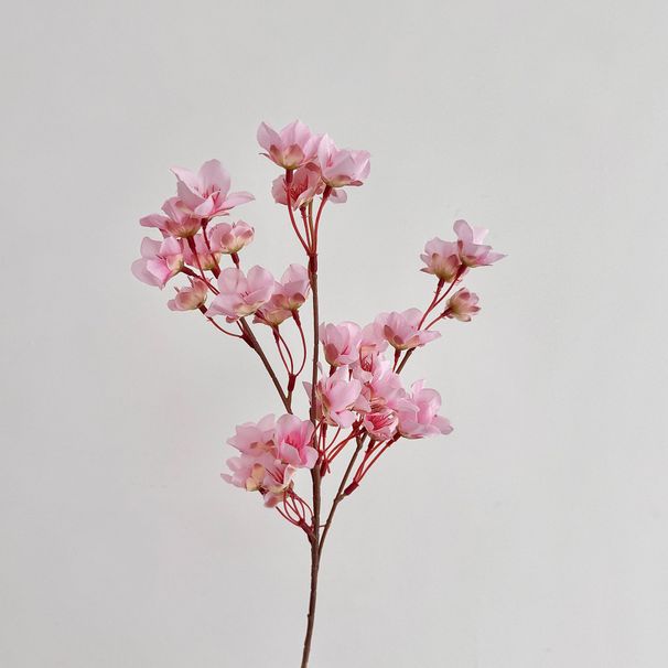 Artificial Peach Blossom Branches, Faux Cherry Floral Stems For Wedding Decor, Home Table Centerpiece, Living Room Display Luxury-style Gifts_voghion.com