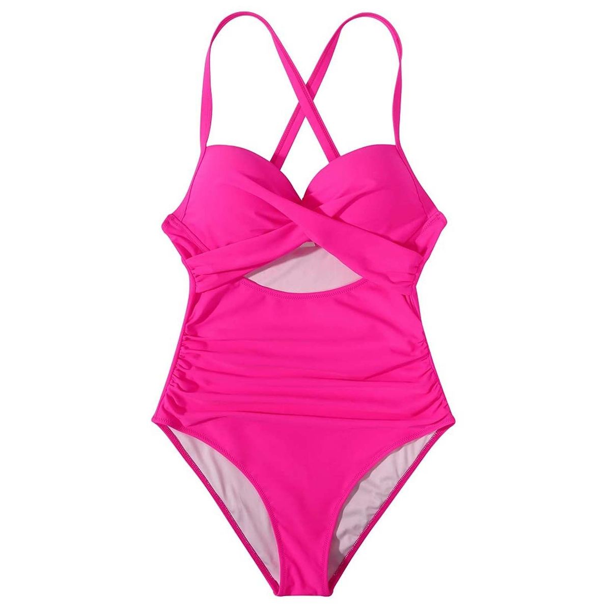 Maillot de bain une pièce sexy ajouré pour femme, push-up, grande et petite poitrine, amincissant, croisé devant, pour femmes_voghion.com