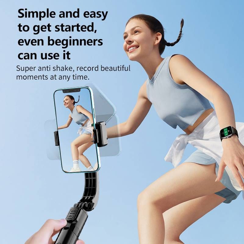 Nouveau stabilisateur à axe unique C08 pour téléphone portable, cardan de bureau, diffusion en direct, stabilisateur portable, universel, anti-tremblement, prise de vue stable_voghion.com