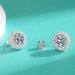 Women's Jewelry Moissanite Four Claw Luxury Inlaid Round Earrings Versatile Fashion Earrings Sterling Silver Inlaid Diamonds Advanced Commuting_voghion.com