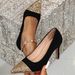 Schwarze Damen-Heels mit doppelter Farbabstimmung und High Heels_voghion.com