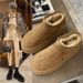 Bread 2025 Snow Damenschuhe, mit integriertem Lammfell, fleecegefüttertem Baumwollfutter und dicker Sohle, warme neue kurze Stiefel für_voghion.com