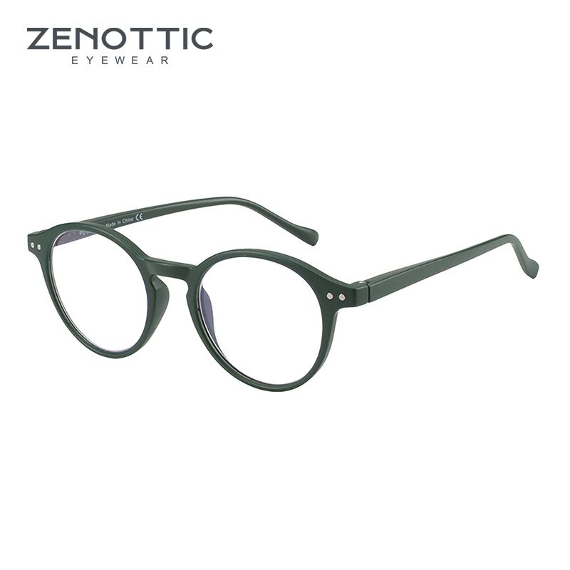 Novidades Novidades ZENOTTIC 2024 Óculos de leitura retrô Anti Blue Light Blocking Readers Fashion Óculos leves Mulheres Homens Dioptria 0_voghion.com