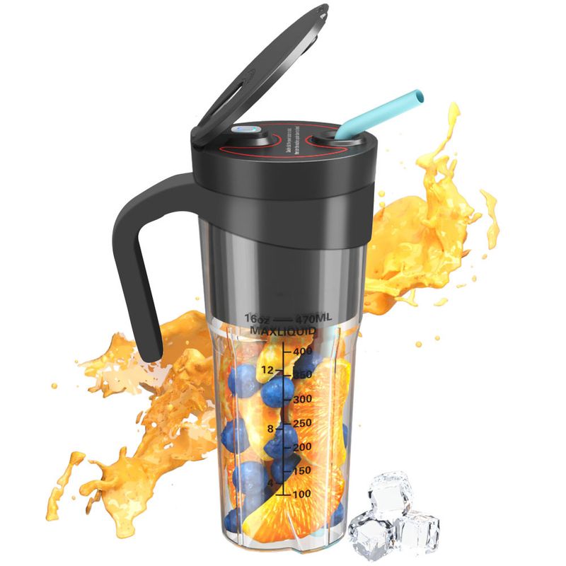 Juicer USB-lading Bærbar juicerkopp Multifunksjon Knust is Frukt Foodprosessor Blandekopp_voghion.com
