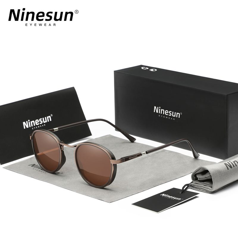 Ninesun Small Size Round Frame Sunglasses For Men UV400 Polarized Brand Design Vintage Women Eyewear Protection Glasses_voghion.com