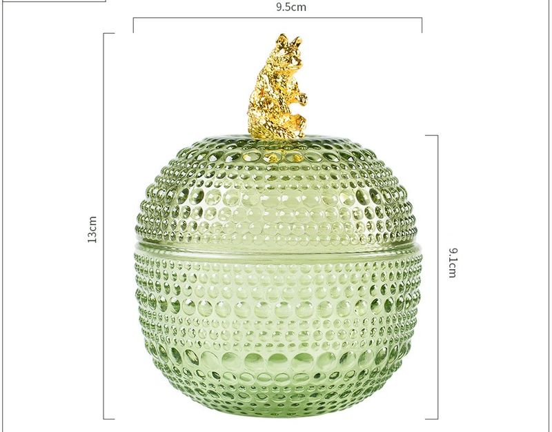 Glass jewelry box with lid, earrings, rings, necklaces, beauty eggs, jewelry storage box, desktop organizing snacks, dried fruit bottles_voghion.com