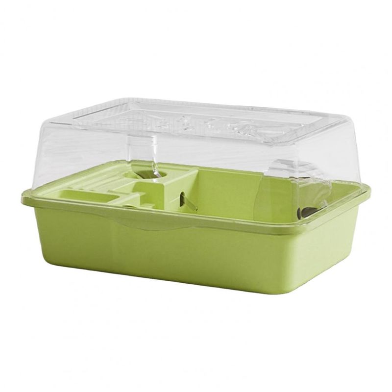 1 buc Cușcă de hamster transparentă, prietenoasă cu copiii, cușcă de hamster spațioasă cu strat dublu, cu deschidere superioară pentru iepurași mici_voghion.com