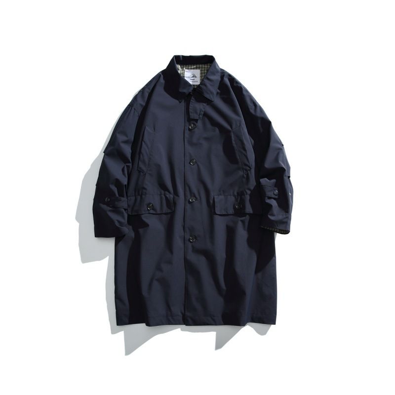 Manteau long streetwear pour homme, veste décontractée, coupe-vent d'extérieur, coupe ample, polyester, mode automne_voghion.com