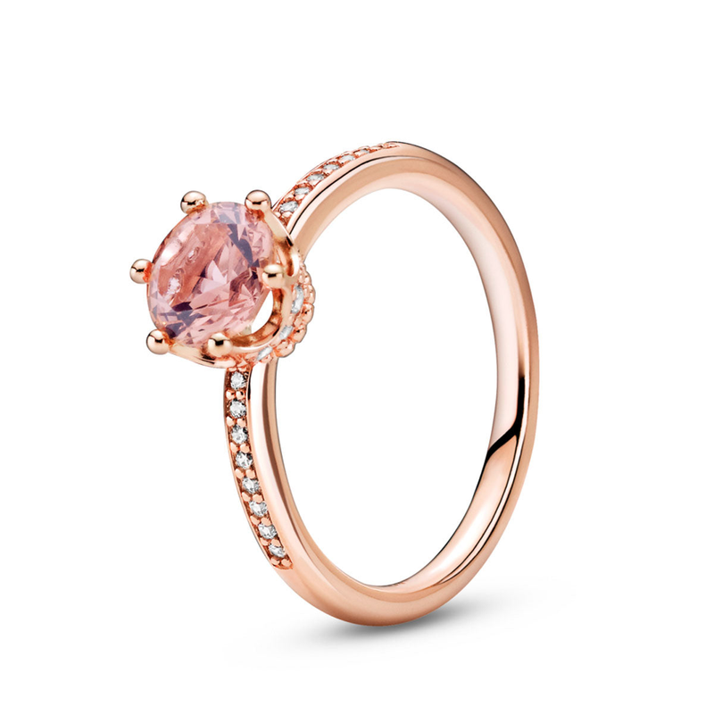  Rosa Sparkling Crown Solitaire Ring_voghion.com