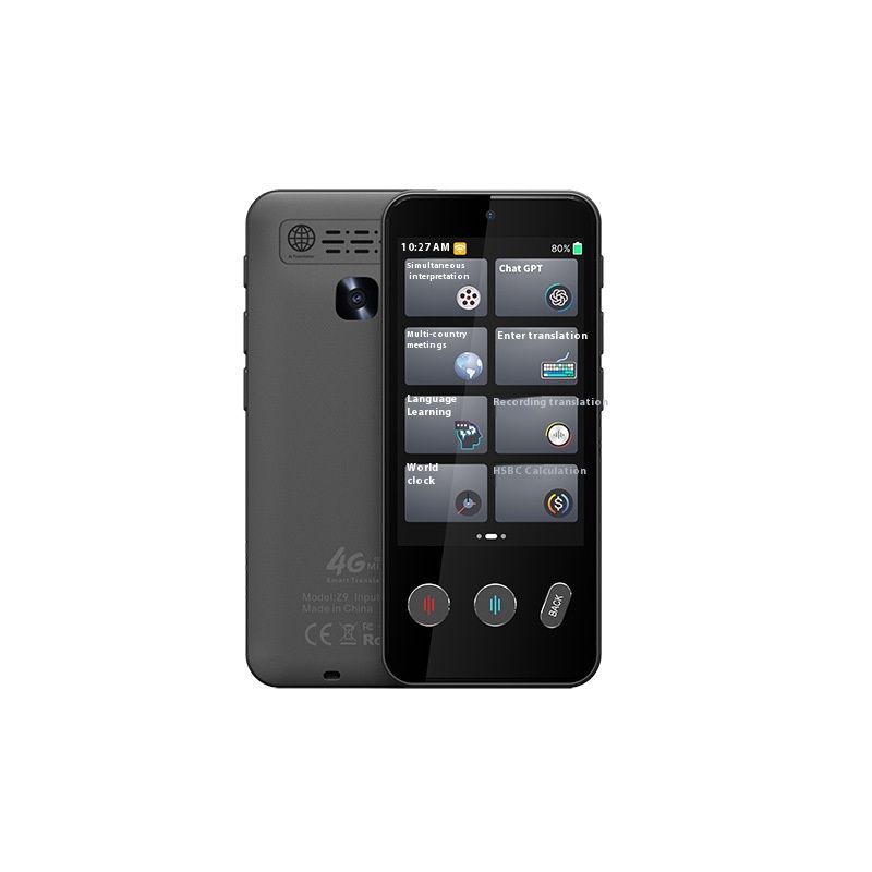 Z9 Multilingual Translator Device - Instant Voice Translation For 100+ Languages, Portable Travel & Business Interpreter With Bluetooth, Touch Screen_voghion.com