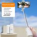 Selfie stick Bluetooth con luce LED staccabile, treppiede estensibile per telefono per video stabili e streaming live (bianco/nero, altezza regolabile)_voghion.com