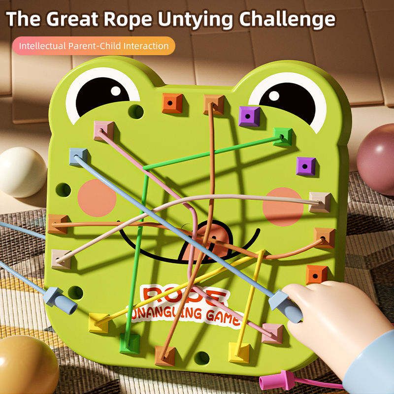 Wholesale Competitive Plastic Board Game For Children Educational Multi-Player Frog's Unties The Rope Tabletop Game_voghion.com