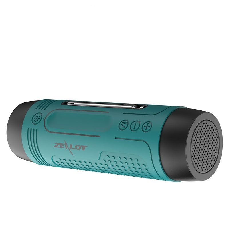 A2 Multifunktions-Bass-Kabellautsprecher, drahtlose Bluetooth-Lautsprecher, agebaute Mikrofon, Ënnerstëtzung fir Bluetooth-Uriff & AUX & TF-Kaart & LED-Luuchten (Gro)_voghion.com