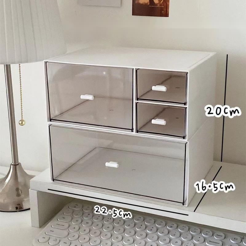 4-Drawer Makeup Desk - Cosmetic Organizer For Nail Polish, Jewelry & Brushes_voghion.com