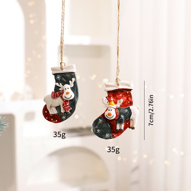 Christmas Resin Ornament Set – Classic Santa & Snowman Hanging Decor For Tree, Gifts & Festive Displays (11 Unique Style Combinations)_voghion.com