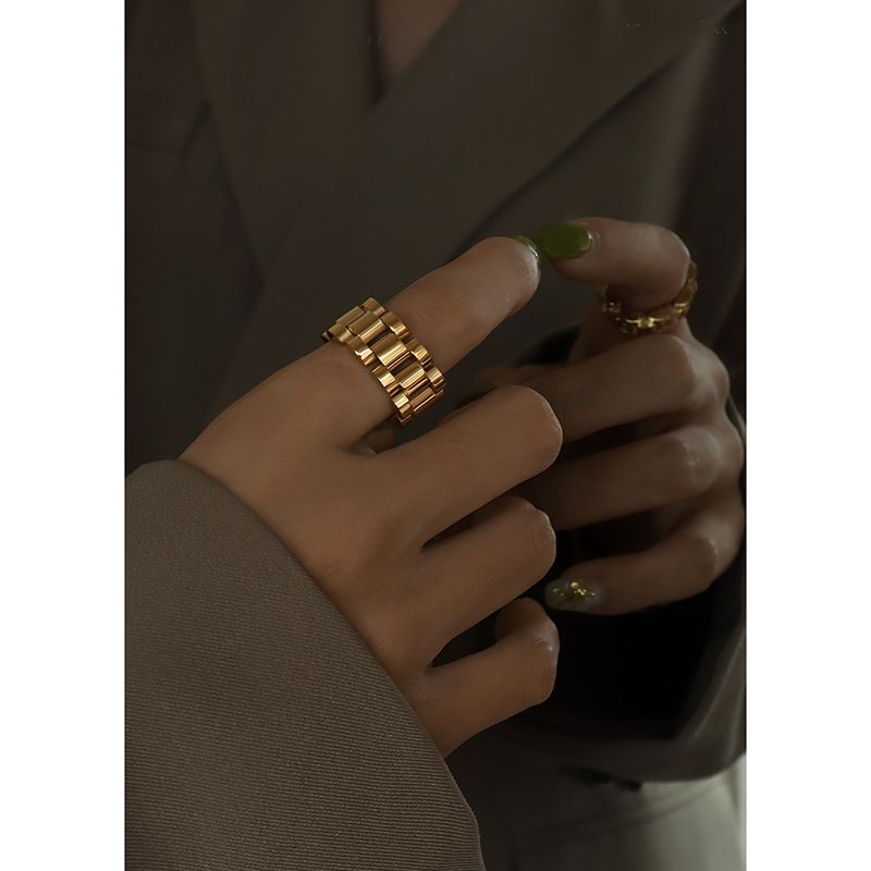 Handmade Titanium Steel Ring Versatile Ring Index Finger Ring Jewelry_voghion.com