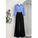 GraceChic Liu* Same Shirt For Women Elegant High-end Feel Lazy Old Money Style Casual Loose Slimming Top + Wide-leg Pants Set_voghion.com