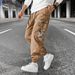 Modische Cargo-Jogginghose für Herren mit mehreren Taschen, lockere Passform, atmungsaktiv, lange Hose mit Kordelzug und Bündchen_voghion.com