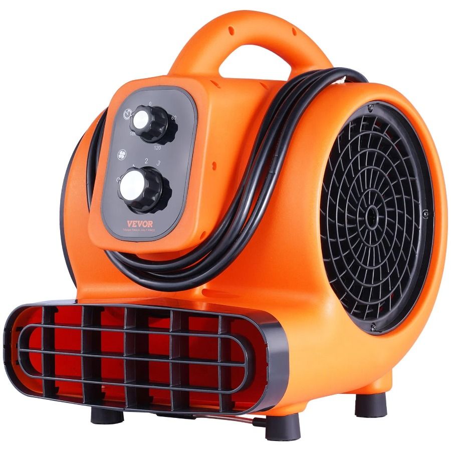E tempo e funzione per asciugatrice portatile con 4 angoli di asciugatura Mover 1000 Ventilatore da pavimento 1 HP Ventilatore che soffia aria CFM Raffreddamento Tappeto 4_voghion.com