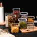 5-Piece Clear PET Food Storage Containers Set - Airtight Kitchen Canisters For Grains, Spices & Dry Food (BPA-Free Plastic)_voghion.com
