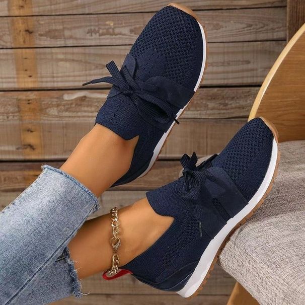 Nuove scarpe casual da donna di grandi dimensioni con tacco a zeppa tinta unita, comode e traspiranti, con taglia unica_voghion.com