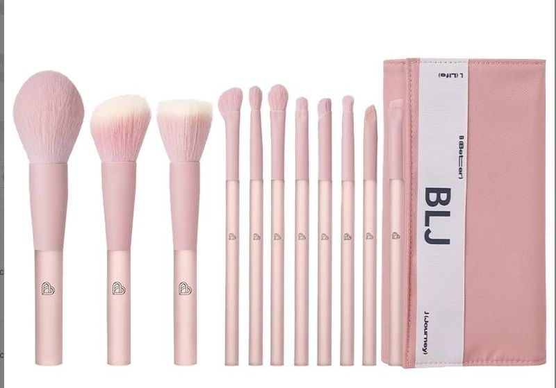 Blj Half Sugar Peach Makeup Brush Set Good-looking Foundation Face Powder Eyeshadow Highlight Repair Concealer Eyeliner Brush_voghion.com